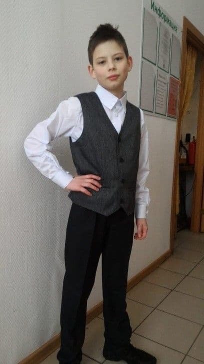 Жилет школьный для мальчика (шерсть)